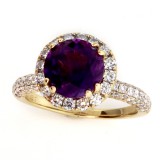 Pave set Diamond Engagement Ring Setting, Halo